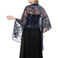 Zaewry Modeschal Schals und Tücher für Abendkleider – Elegante, transparente Damen, Jahre mit Blumenmuster, ideal für Hochzeiten