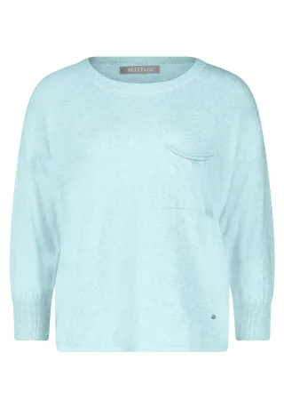 Betty & Co - Feinstrickpullover light turquiose melange - Gr. - 42