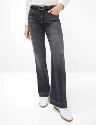 Brax Damen Five-Pocket-Hose Style MAINE smoke grey, denim grau, Gr. 48L