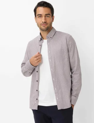 Brax Herren Hemd Style DANIEL cappucino, hellbraun, Gr. M