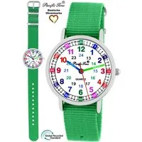 Pacific Time Quarzuhr Kinder Armbanduhr Lernuhr nachhaltiges Wechselarmband, Mix und Match Design - Gratis Versand