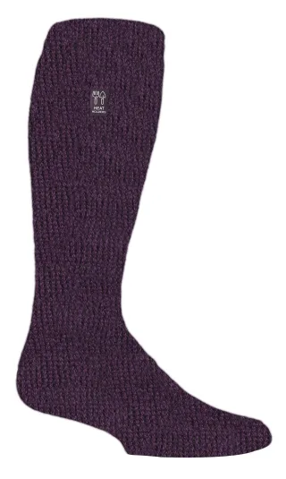 Herren Lange Garten Socken | Heat Holders | Thermo- und Atmungsaktive Kniehohe Socken - Pflaume