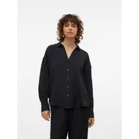 Vero Moda Langarmbluse VMMELANEY QUEENY LS SHIRT WVN NOOS Kunstfaser, loose fit