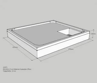 Neuesbad Wannenträger für Kaldewei Superplan 90x100x2,5 SD21837