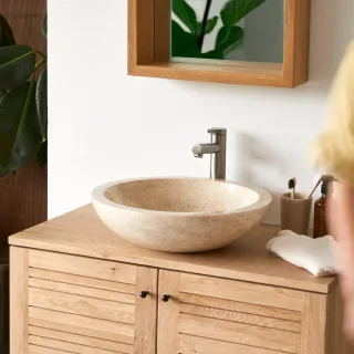Waschbecken aus Marmor Calypso Cream