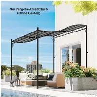 Outsunny Pavillon-Ersatzdach Ersatzdach, 180 g/m², 298 x 293 cm (Ersatzdach für Pergola, Sonnensegel für Terrassenüberdachung), für 3 x 3 m Pavillon, Dunkelgrau