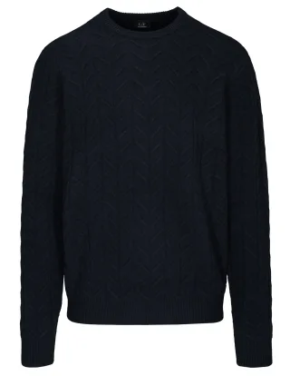 COMMANDER Finest Clothing - Rdh.-Pullover, 1/1 Arm dark navy - Gr. - XXL