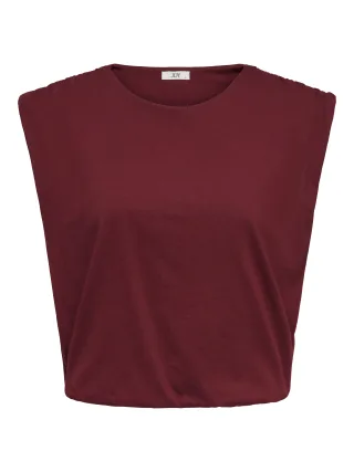 JDY - JDYMARA S/L BUBBLE TOP JRS Rhubarb - Gr. - M