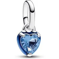 Pandora Herzanhänger 793042C02, Anhänger Silber Blaues Chakra Herz