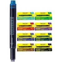 Online Pen Kombi-Tintenpatronen Tintenpatrone (Universal-Füllhalter Patronen auch passend für LAMY, Pelikan, etc., Füller Patronen Vorteilspack)