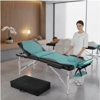 Mucola Massageliege Massageliege 3Zonen Kopfstütze Ergonomisch Leicht Tasche Kosmetikliege (Stück, 1-St., Premium-Liege), Extra dicke Polsterung