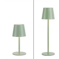 JUST LIGHT LED Tischleuchte EURIA, 2er Set, Dimmfunktion, Memory, nach Trennung vom Netz, LED fest integriert, Warmweiß, LED Akku Tischlampe