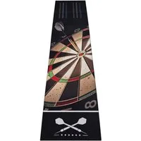 Mertex Bodenmatte Läufer Dartteppich Darts Spielteppich Dartmatte mit Aufdruck, rutschfest