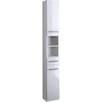 Basera® Hochschrank Ricarda 25 cm breit weiß, Badezimmermöbel