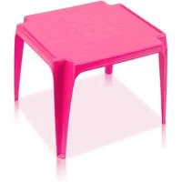 KHG Kindertisch Kindertisch für Garten & Kinderzimmer, Pflegeleichte Oberfläche (kindgerechte Höhe 44 x 50 x 50 cm, Outdoor, robust wetterfest), Pflegeleicht, Wetterfest, Stabil, Stapelbar