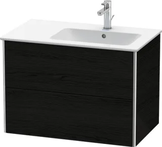 Duravit XSquare Waschtischunterbau wandhängend Eiche Schwarz Matt 810x478x560 mm - XS417701616 XS417701616