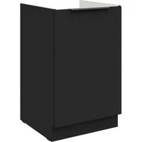 Küchen-Preisbombe Spülenunterschrank 50 cm Küche SIENA Schwarz Küchenzeile Küchenblock Einbauküche