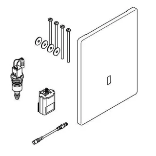 KWC Aquarotter Urinalspülarmatur, F5, elek., DN15, UP, Umrüstung PROTRONIC, Batterie, 2030066595 2030066595