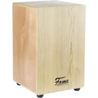 FAME Cajon,Beginner Cajon Einsteiger Cajon aus 7-lagigem Sperrholz Drum Box mit abgerundeten Kanten Schlagfläche aus Esche Snare-System Gitarrensaiten, Percussion, Cajons, Beginner Cajon, Einsteiger Cajon, Drum Box