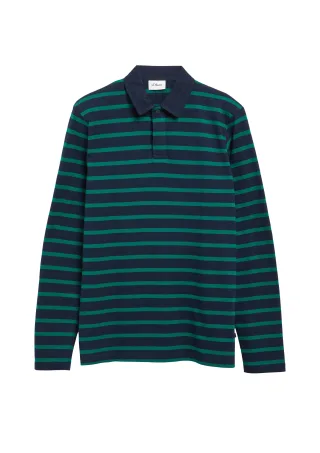 s.Oliver - Polo-Shirt blau/grün - Gr. - M