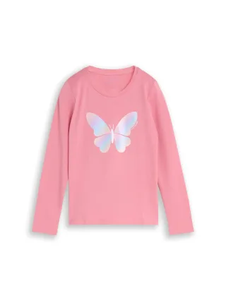 tom tailor kids - Langarmshirt mit Glitzer smooth rose - Gr. - 134