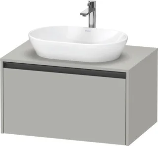 Duravit Ketho.2 Konsolenwaschtischunterbau wandhängend Betongrau Matt 800x550x459 mm - K248850070700 K24885007070000