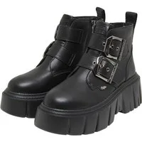Buffalo Buffalo ZESPHER BIKER BUCKLE - VEGAN NAPPA Stiefel