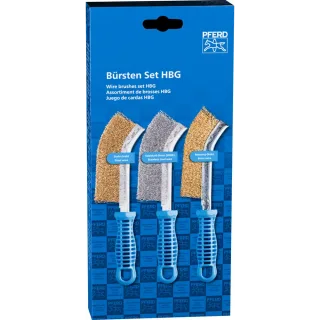 PFERD TOOLS POS Bürsten Set HBG 1reihig Edelstahl-Stahl-Messing-Draht 0,30 - 43900005