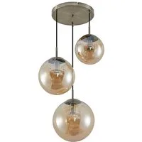 Lindby Hängeleuchte Teeja, Glas Creme IP20, 3 x 15 W LED