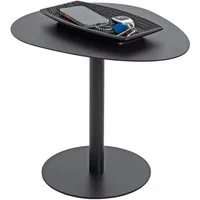 HAKU Beistelltisch Sofatisch, Wohnzimmertisch (1-St), freiform - aus Metall Schwarz B/T/H 51/41/42 cm