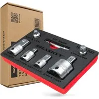 HASKYY Stecknüsse Schlagschrauber Stecknuss Adapter Set 1/4" 3/8" 1/2" 3/4" Steckschlüss
