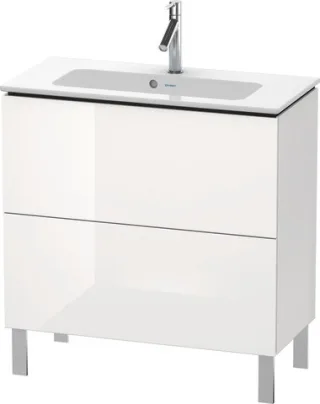 Duravit L-Cube Waschtischunterbau bodenstehend Weiß Hochglanz 820x391x704 mm - LC667402222 LC667402222