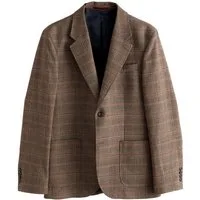 Next Sakko Slim Fit Anzugsakko mit Karomuster aus Wollgemisch (1-tlg)