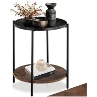 tectake Beistelltisch Couchtisch Sunderland 45,5x54,5cm (1-St., 1 tlg), Trendiger Beistelltisch im luftig-leichten Industrial Style