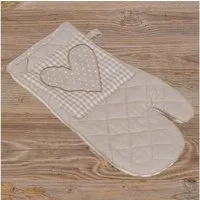 matches21 HOME & HOBBY Topflappen Topfhandschuh Landhaus Premium Karo Herz 33x17 cm, (1-tlg)