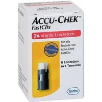 Roche Lanzetten Accu-Chek FastClix, Spar-Set, Softmotion Technologie, 24 tlg., Einfache 1-Klick-Bedienung, Anpassbare Einstechtiefe 0,5 bis 5,5 mm