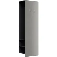 Magnolia Home Garderoben-Set Garderobenpaneel Urban 3 Haken Garderobenstange 6 Paar Schuhe Asche