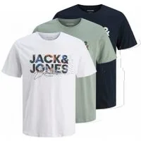 Jack & Jones Junior T-Shirt JJGEPLAS TEE SS CREW NECK 3PK MP JNR (Packung, 3-tlg)