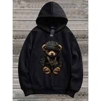 RMK Hoodie Herren Pullover Pulli Kapuzenpullover Sweatshirt Gangster Teddy Bär mit Kapuze