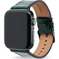 GOLDBLACK Smartwatch-Armband GOLDBLACK Apple Watch Armband MILANO-Design grün (Adapter schwarz)
