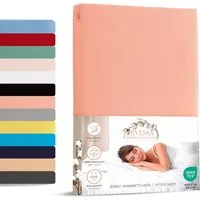 livessa Spannbettlaken Jersey Spannbettlaken Bettlaken Baumwolle weich Rundumgummi, Jersey, Gummizug: Rundumgummizug, In 9 Größen und vielen Farben erhältlich aus 100% Baumwolle