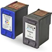Tonerkartusche Kompatibel HP 21XL, 22XL 2er Set alle Farben, (Set), 3180
