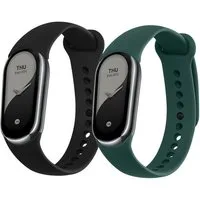 kwmobile Uhrenarmband 2x Uhrenarmband für Xiaomi Mi Band 10 / Mi Band 9 / 8 Armband, Fitnesstracker Band Set aus TPU Silikon - Ersatzarmband Smartwatch