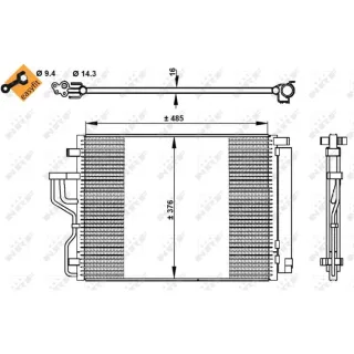 NRF Klimakondensator + Trockner Hyundai Ix35 2,0