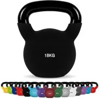 MSports® Kettlebell Kettlebell Professional Neopren 2 – 30 kg inkl. Übungsposter