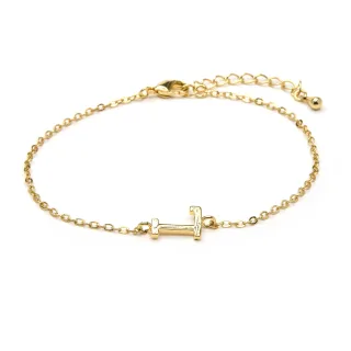 Luxenter Armband mit 18-karätiger Gelbgold-Oberfläche – Alphabet