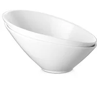 Dowan Salatschüssel 770 ml Schräge Salatschalen, 24 cm Schräge Servierschalen, 2er Pack