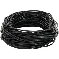 vidaXL Lederband Leder Schnur 1 Schwarz Ø1 mm x 5 m Leder (1-tlg)