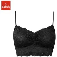 SNOCKS Bustier Spitzen-BH Damen (1-tlg) Soft Bustier ohne Bügel aus Spitze, Dessous
