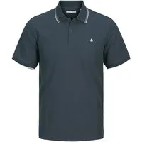 Jack & Jones Poloshirt Jack&Jones Polo XXL dunkelblau JJEAUSTIN Struktur